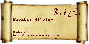 Kerekes Írisz névjegykártya